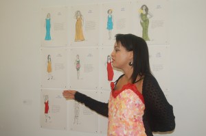 Yuki wearing her watercolor dress and discussing Objective Objections of Objectification