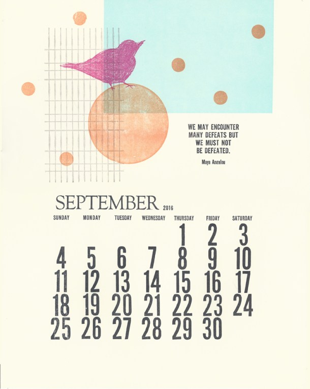 2016 CalendarSeptember